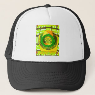 Boné Design da arte gráfica de rosa amarelo