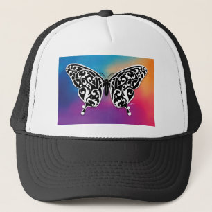 Boné Design de borboleta com cores sunset