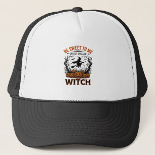 Boné Design de Bruxa de Halloween Seja Doce ou Seja Enf
