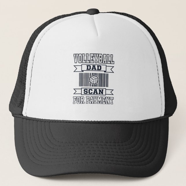 Boné Design de Camisa Engraçado para Pai de Volei Scan  (Frente)