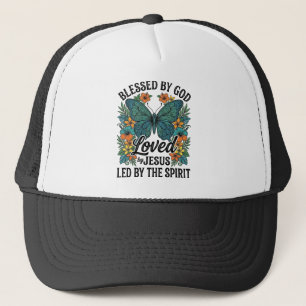 Boné Design de Camiseta Cristã da Borboleta Abençoada (