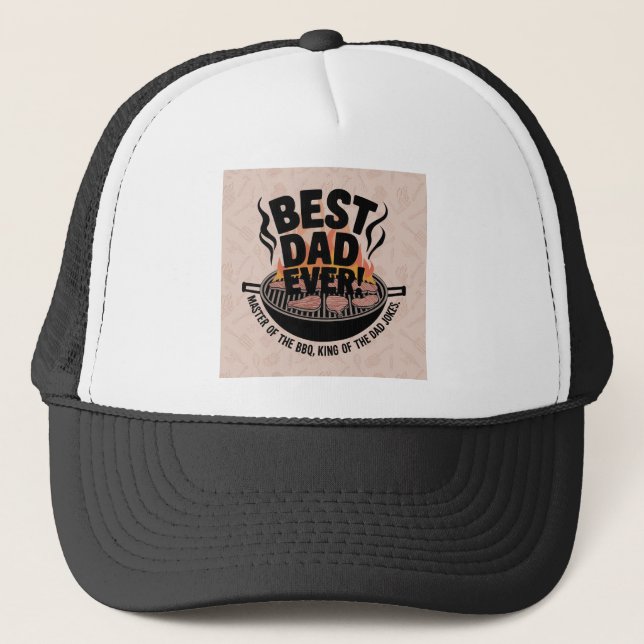 Boné Design de CHURRASCO do Melhor Pai - Rei da Grelha (Frente)