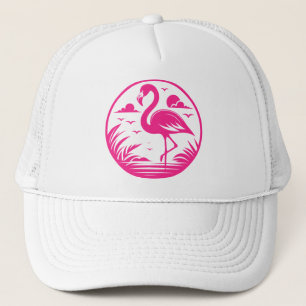 Boné Design de Círculo de Verão Flamingo Rosa-68730