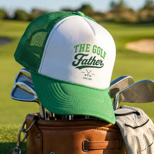 Boné Design de Clube Vintage Pai de Golfe Verde