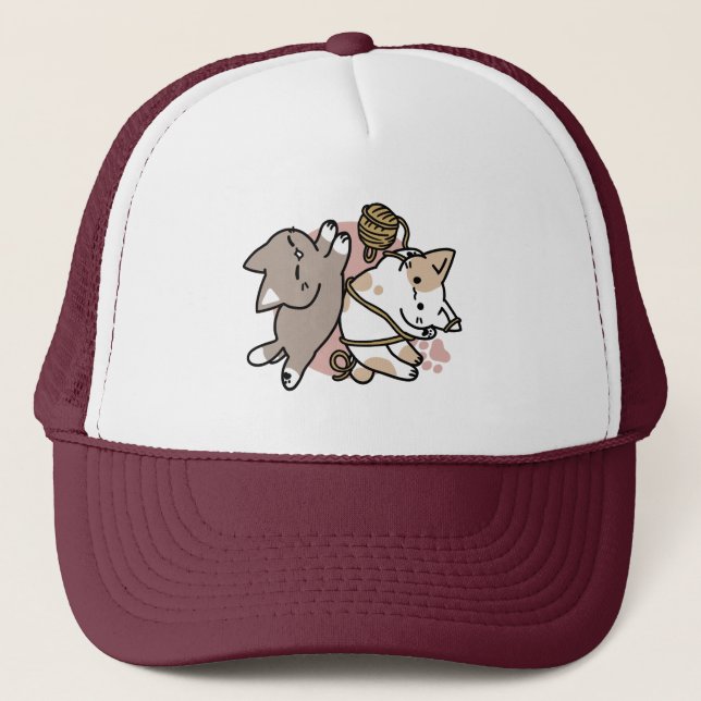 Boné Design de Gatos Fofos e Divertidos – Arte Divertid (Frente)
