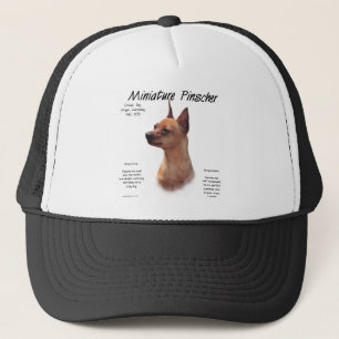 Boné Design de História da Miniatura Pinscher (vermelha