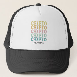 Boné Design De Letra Retro De Criptomoeda