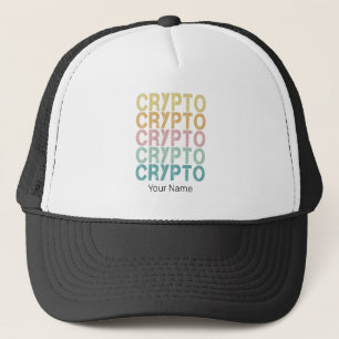 Boné Design De Letra Retro De Criptomoeda