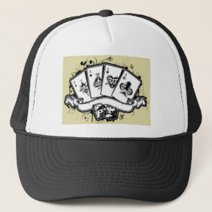 Boné Design de quatro cartões dos áss