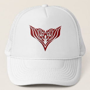 Boné Design de Tatuagem Tribal de Pássaro Vermelho