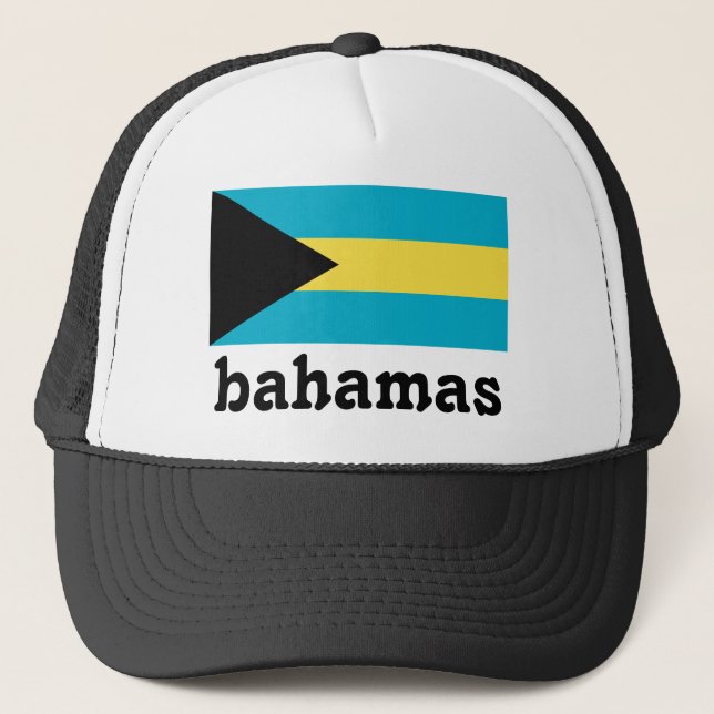 Boné Design de texto de Bandeira das Bahamas (Frente)