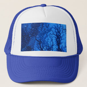 Boné design de textura azul-oceânica abstrato legal