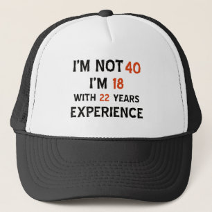 Boné Design do aniversário de 40 anos