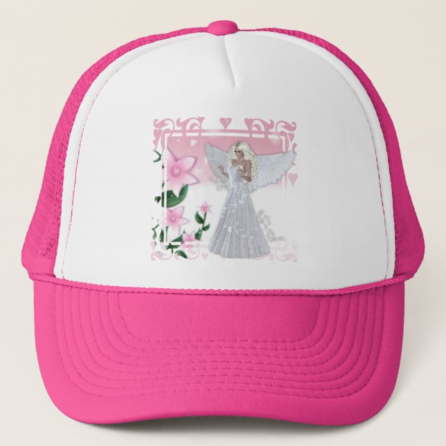 Boné Design do anjo da flor (Frente)