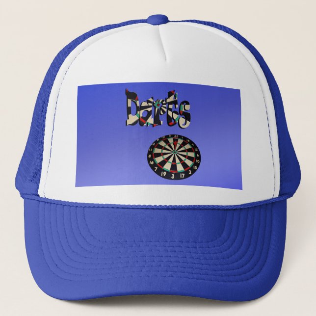 Boné Design do Logotipo Darts Azul (Frente)