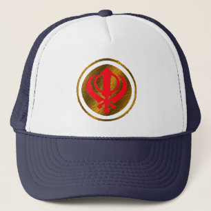 Boné design do retângulo sikh khanda