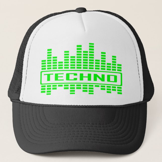 Boné Design do ritmo de Techno (Frente)