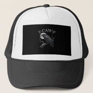 Boné Design F-Caw-F Clássico Gótico da Lua Pássaro Lega