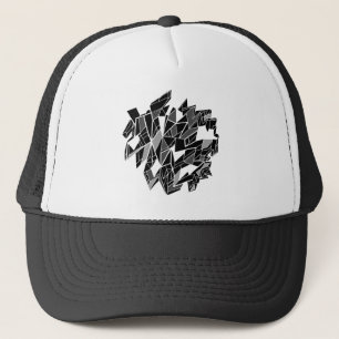 Boné Design preto e branco