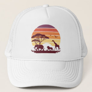 Boné Design Safari da Vida Selvagem Africana