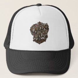 Boné Design Tipográfico Ornamentado de Queens Nova York