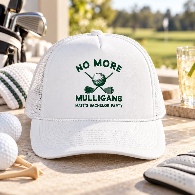 Boné Despedida de Solteiro de Golfe "Sem Mais Mulligans (Criador carregado)