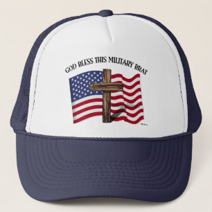 Boné DEUS ABENÇOE ESTE BRAT MILITAR, robusto, bandeira