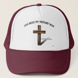 Boné DEUS ABENÇOE MINHA MÃE MILITAR com cruz robusta