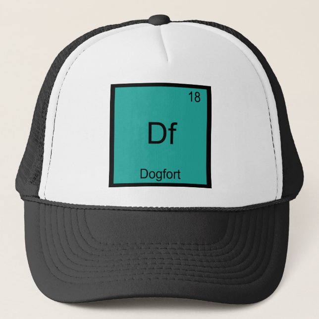 Boné Df - Camiseta Símbolo Químico Elemento Divertido D (Frente)