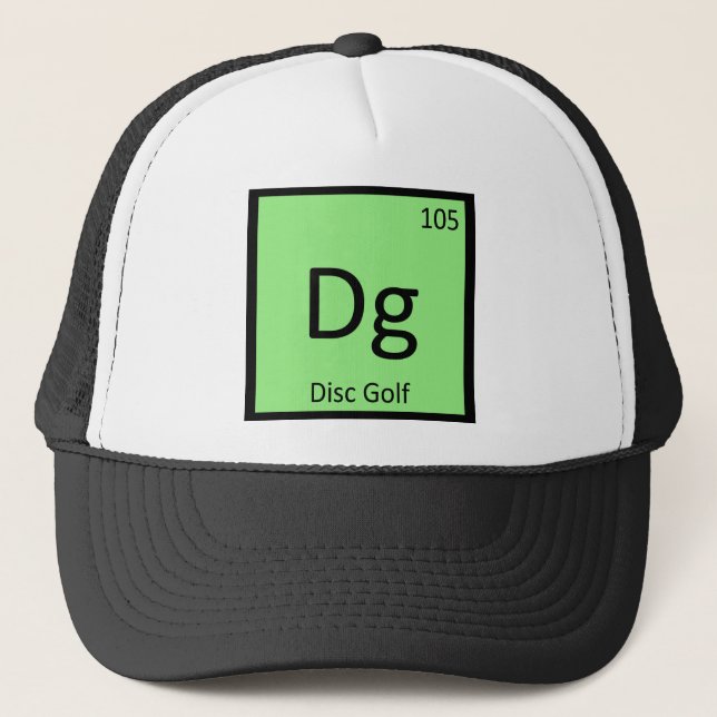 Boné Dg - Disc Golf Sports Chemistry Element Symbol (Frente)