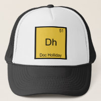 Dh - Doc Holliday Símbolo de Elemento de Química D