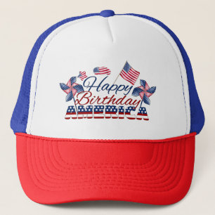 Boné Dia 4 de julho da Independência, Feliz aniversár