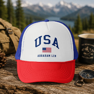 Boné Dia da Independência Patriótico Bandeira Americana