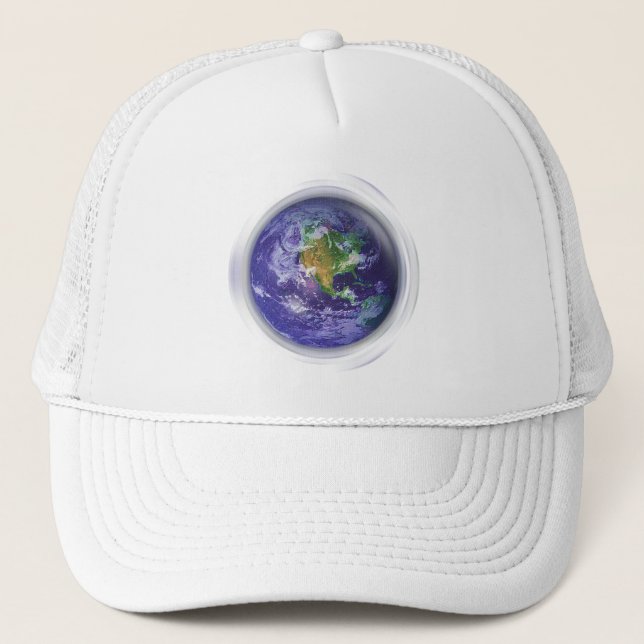 Boné Dia da Terra do globo 3D (Frente)