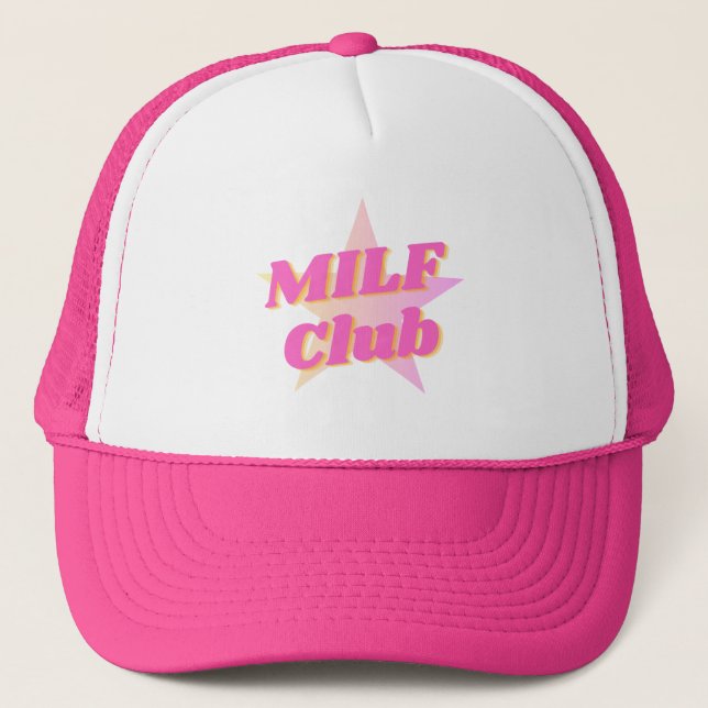 Boné Dia de as mães Trucker Hat do Clube MILF (Frente)