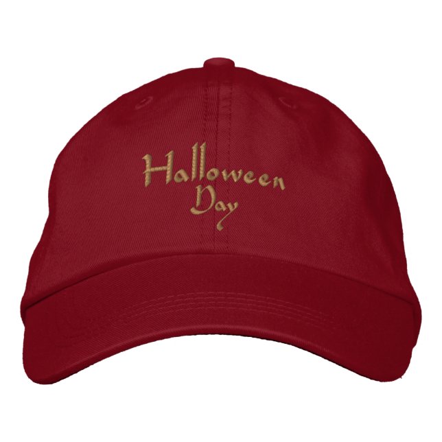 Boné Dia de Halloween texto nome noite assustador-Chapé (Frente)