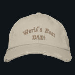 Boné Dia de os pais de Aniversário do Melhor Pai Monogr<br><div class="desc">Crie o seu próprio boné de baseball personalizado, monograma, legal, na moda, bordado, angustiado, com aspecto vivo, lavado por enzimas, confortável, 100% de algodão chino, 100% de algodão, com o seu monograma à esquerda. Basta inserir seu monograma / inicial, para personalizar. Você pode até substituir o "PAI!" na frente pelo...</div>