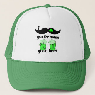 Boné Dia de São Patrício engraçado do bigode