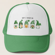 Dia de São Patrício Gnomos Trucker Hat
