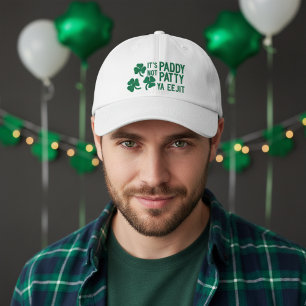 Boné Dia de São Patrício Irlandês É Paddy Não Patty Ya