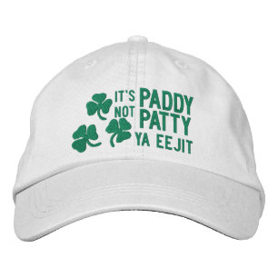 Boné Dia de São Patrício Irlandês É Paddy Não Patty Ya