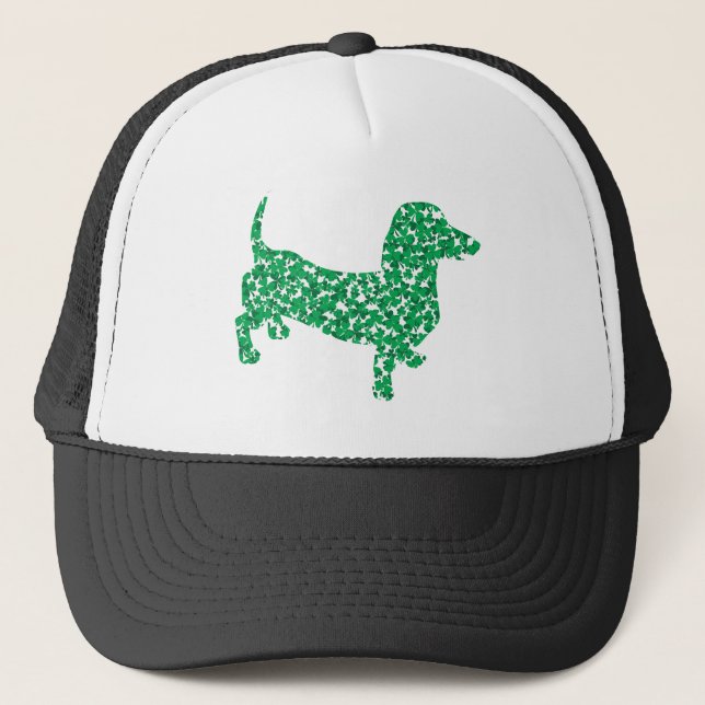Boné Dia de São Patrício Shamrock Doxie (Frente)