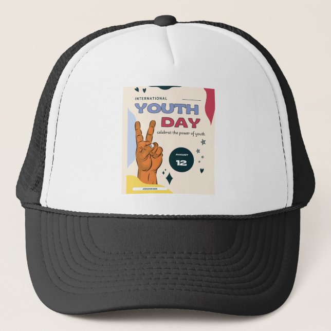 Boné Dia internacional da juventude, 12 de agosto,  (Frente)