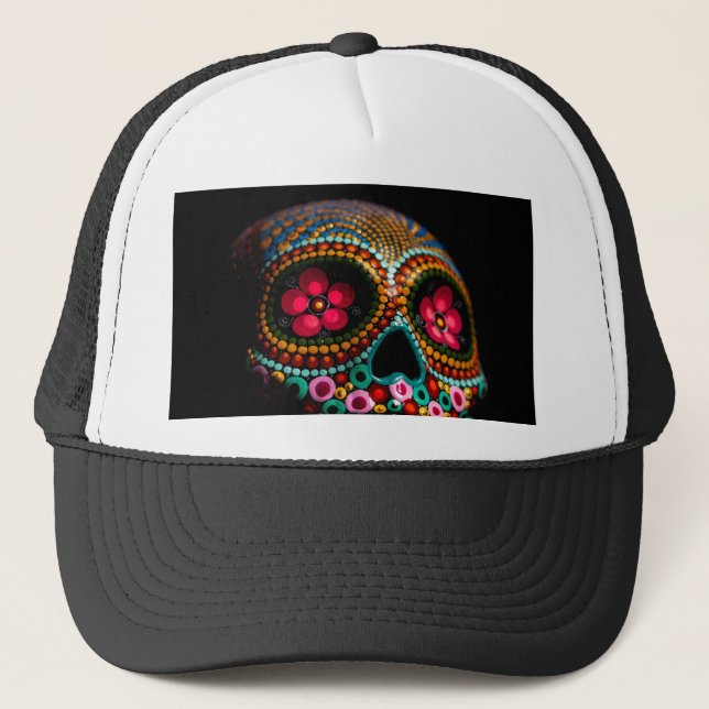 Boné Dia Mexicano do Morto Skeleton Art Death Art (Frente)