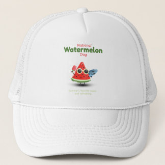 Boné Dia Nacional do Melão Cute Arte de Verão