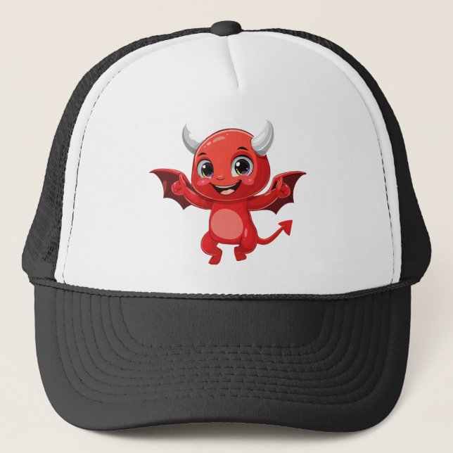 Boné Diabo voador de desenho animado fofo (Frente)