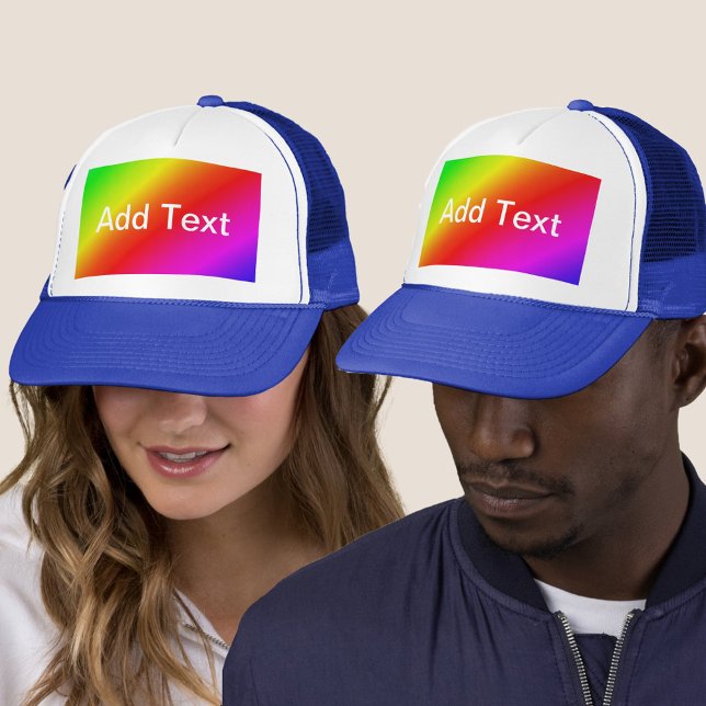 Boné Diagonal Rainbow Gradient Red to Green (Diagonal Rainbow Gradient Red to Green Trucker Hat)