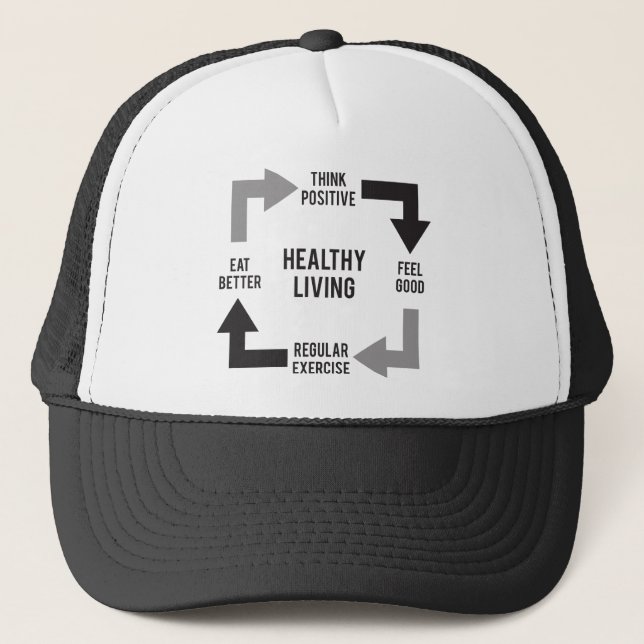 Boné Diagrama de vida saudável - Motivação da Malhação (Frente)