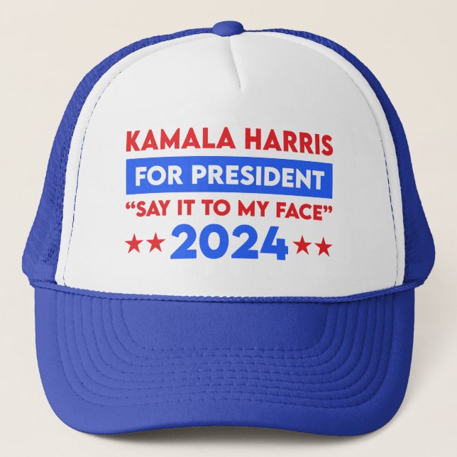 Boné Diga Isso Ao Meu Face Kamala Harris Para O Preside (Frente)