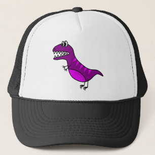 Boné Dinossauro irritado roxo bonito dos desenhos